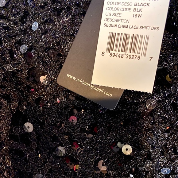 Adrianna-Papell sequins cocktail plus size dress - Picture 10 of 15